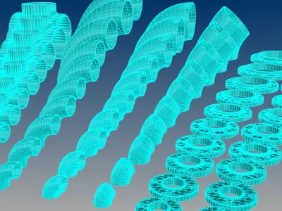 Carbon steel pipe fittings - butt weld 3D model