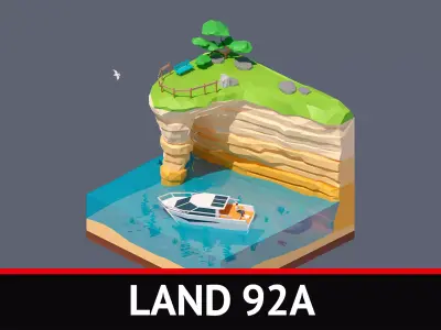 land 92A Low-poly 3D model