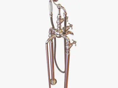 Lefroy Brooks LA CHAPELLE BATH SHOWER MIXER WITH STANDPIPES 3D model