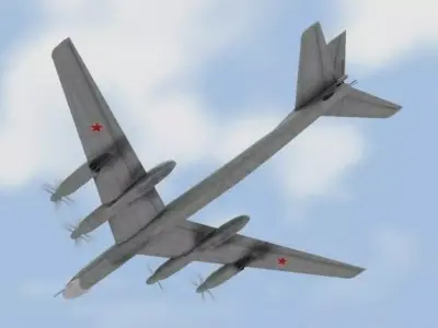 TU-95 Bear Low-poly 3D model