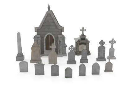 Medieval Cemetery 3D model