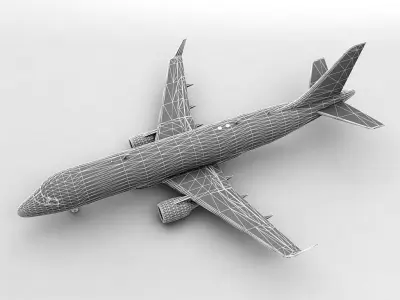 Embraer ERJ 175 - Generic White Low-poly 3D model