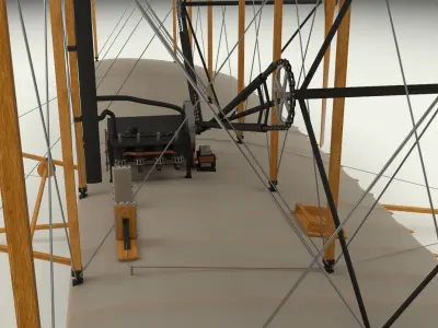 Animated Wright Flyer 3D model