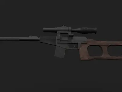 VSS Vintorez Low-poly 3D model