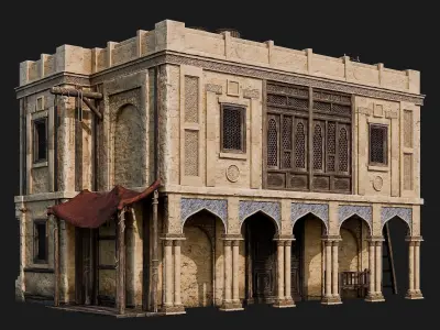 21-24 - Arabic House 4K Low-poly 3D model