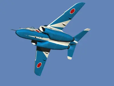 JASDF T 4 Blue Impulse  aerobatic demonstration team 3D model