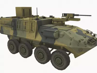 ASLAV Low-poly 3D model