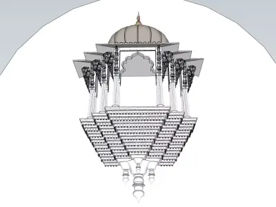 indian jodhpuri stone jharokha 3d modal 3D model