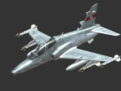 BAE Hawk 127LIF Royal Australian Air Force Low-poly 3D model