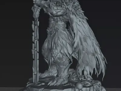 Shattered Blade Superior  Demon Warlord STL 3D print model