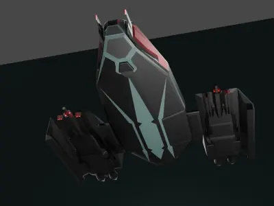 Starship spaceship 3D model