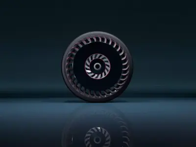 C32F wheel Low-poly 3D model