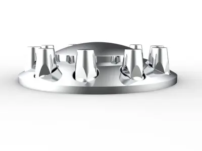Axle Wheel Chrome Plastic Cover 3D model