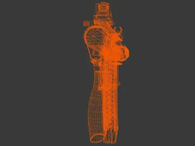 HK416 Pistol Free low-poly 3D model