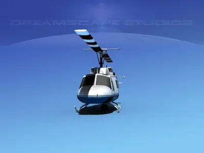 Bell 212 V07 Sheriffs Deptment 3D model