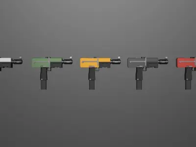 Warhammer 40k Autopistol Pattern Voss Mk 10 Low-poly 3D model