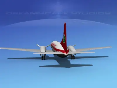 Convair CV-340 Alaska Frontier 3D model