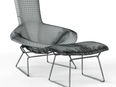 Bertoia Bird Chair 3D model