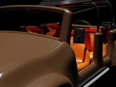 Military Jeep Car willy Free low-poly 3D model