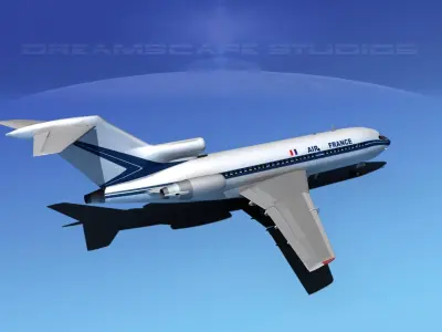 Boeing 727-100 Air France 3D model