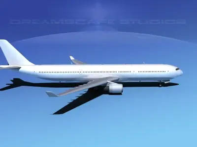 Airbus A330-300 Unmarked 1 3D model