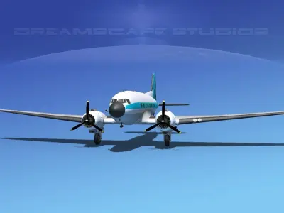 Douglas DC-3 Atlantic Aero 3D model