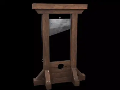3d model Medieval guillotine Low-poly 3D model