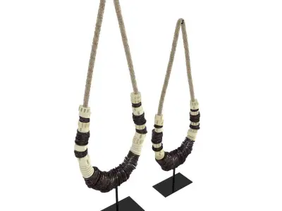 Restoration Hardware Indonesian Shell Currency Necklace 3D model