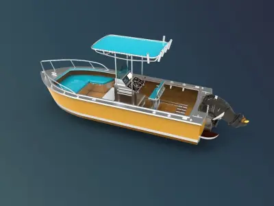 Boat luxury 1 3D model