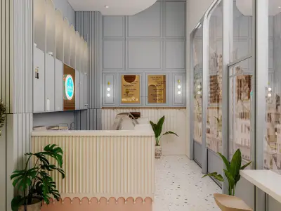 Ice-cream Shop Low-poly 3D model