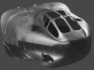 Scifi Futuristic SpaceShip 3D model