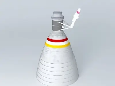 Engine bottle with stripe Free 3D model