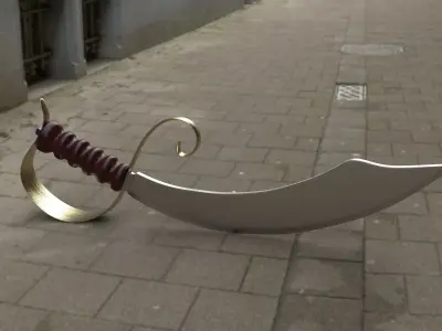 pirate sword 3D model shop