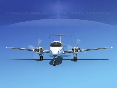 Beechcraft C-12J Huron V04 USAF 3D model