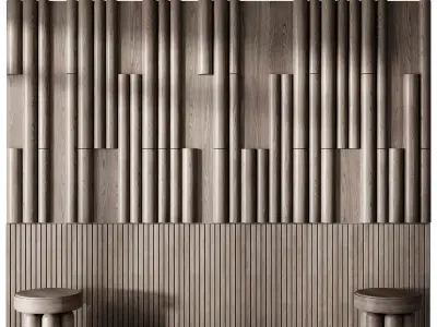 Headboard wall panel 18 Free 3D model