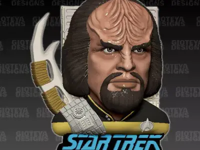 StarTrek The Next Generation Worf 3D print model