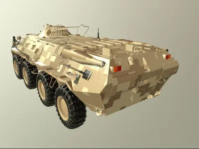 BTR-80 3D Model armored vehicle 3D model