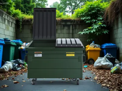 Commercial Trash Dumpster Green Clean 3D model