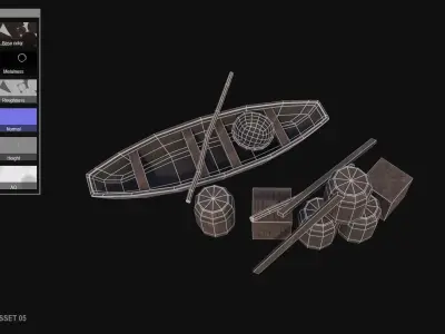 Fishing village asset 05 Low-poly 3D model