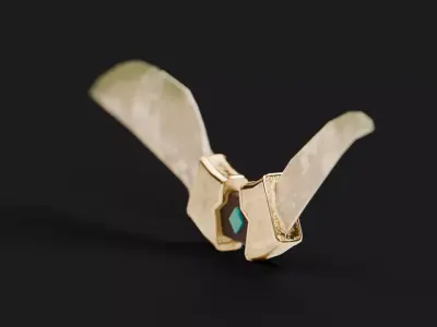 Ancient Double Curved Dagger Low-poly 3D model