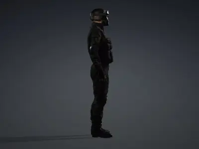 Elite SWAT Commando Character 3D model