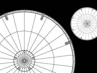 Game ready Viking round shield Low-poly 3D model