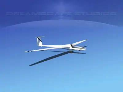 Glaser Dirks DG200 15Mtr Sailplane V08 3D model