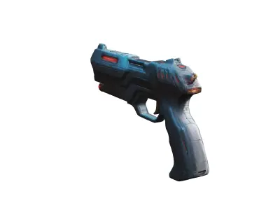 scifi laser hand gun only high quality 3D model