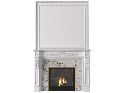 Fireplace in classic style 3D model