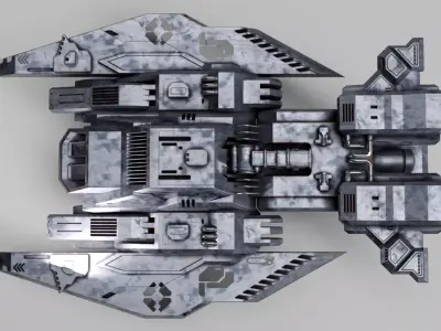 Speeder Jet Low-poly 3D model