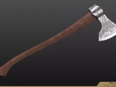 Viking Axe Low-poly 3D model