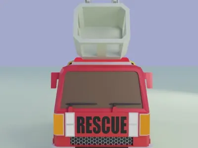 Elevetor Platform Truck Low-poly 3D model