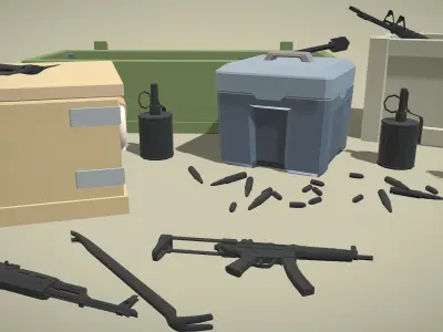 Free Pack - Weapon Crate Free low-poly 3D model