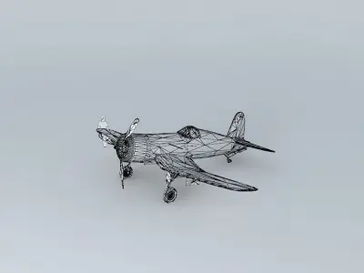 A airplane fighter plane 3D model